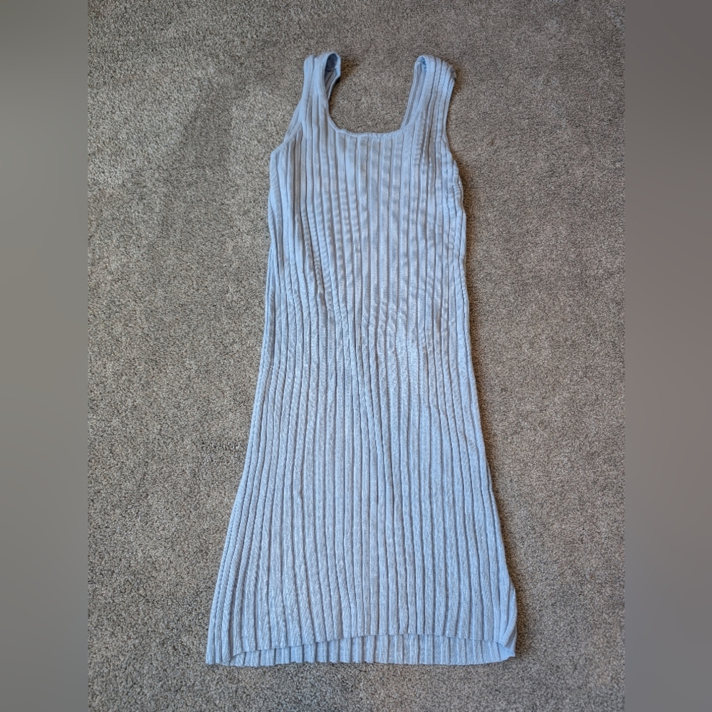 a new day Light Blue Ribbed Dress